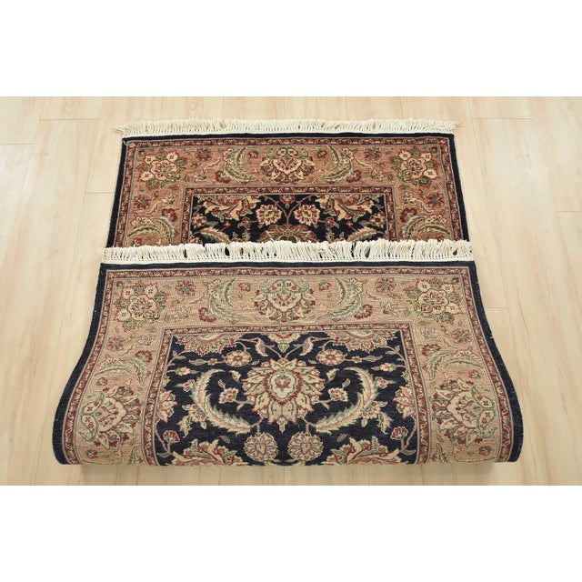 Fine Tabriz Rug 3’1” X 5’2” Blue Wool Traditional Hand-Knotted Carpet For Sale - Image 12 of 13