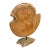 Reclaimed Live Edge Wood Sculpture + Stone Base For Sale