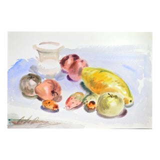 Carlo Ravagnan, Still Life, 1970, Watercolor on Paper For Sale