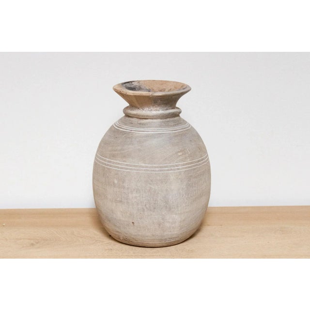 Farmhouse Rustic Indian Wooden Pot-Baru For Sale - Image 3 of 9