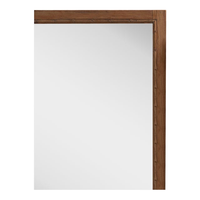 1900-1909 France Weathered Honey Oak Oak Wall Mirror For Sale