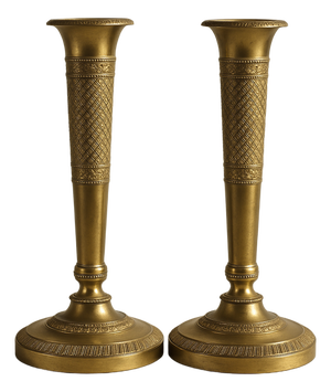 Gilt Brass Candlesticks by Thomire & Duterme, Set of 2