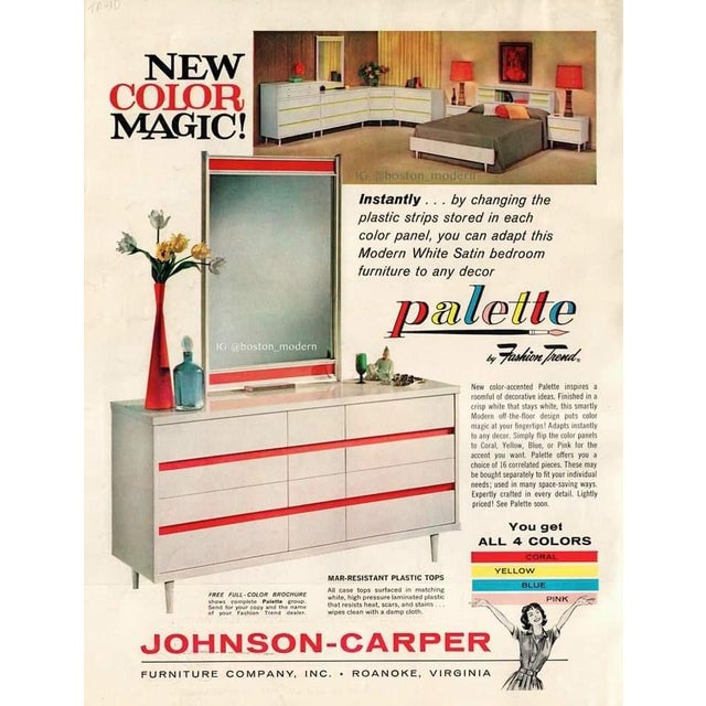 1960s Johnson Carper Palette by Fashion Trend Dresser Chairish