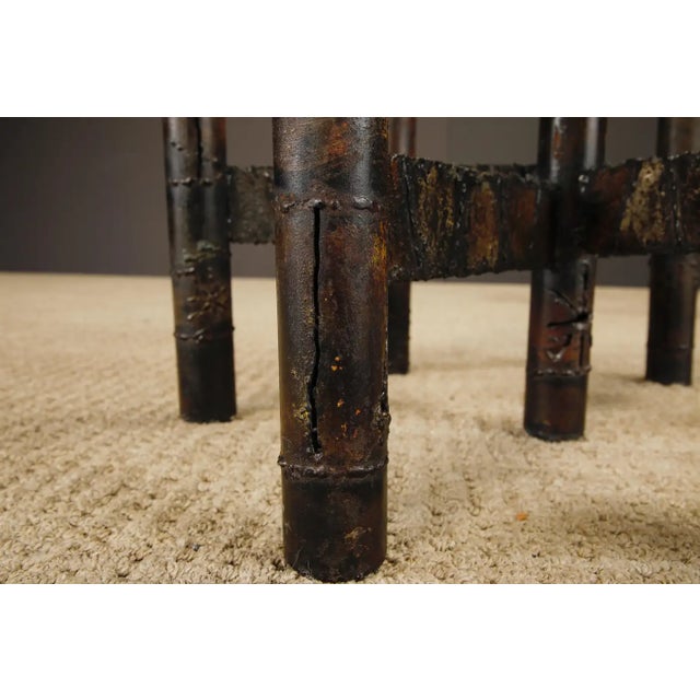 Bronze Paul Evans Brutalist Cocktail Table in Patinated Steel and Bronze, C. 1970 For Sale - Image 8 of 16