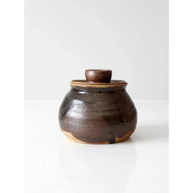 Ceramic Vintage Studio Pottery Jar For Sale - Image 7 of 9