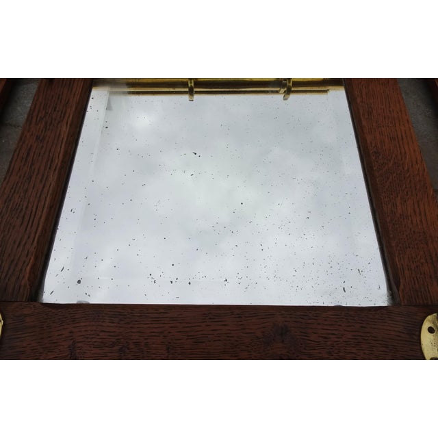 Art Deco Wall Coat Rack in Belgian Oak and Brass, 1920s For Sale - Image 12 of 15