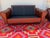 Vintage Danish Brown Leather Tufted Sofa / 2 Seater Lounge / Loveseat For Sale In Austin - Image 6 of 8