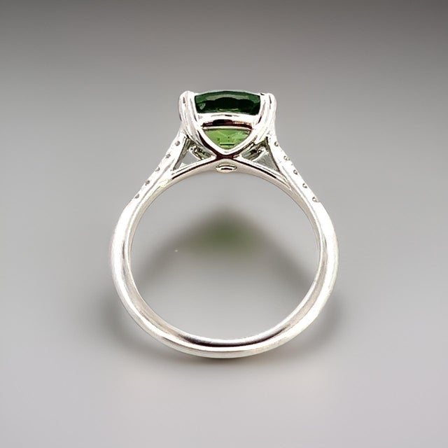 Natural Sapphire Diamond Ring 6.5 14k WG 2.89 TCW Certified For Sale - Image 17 of 18