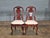 Queen Anne Pair of Kindel Winterthur Collection Mahogany Clawfoot Dinning Arm Chairs Silk For Sale - Image 3 of 11