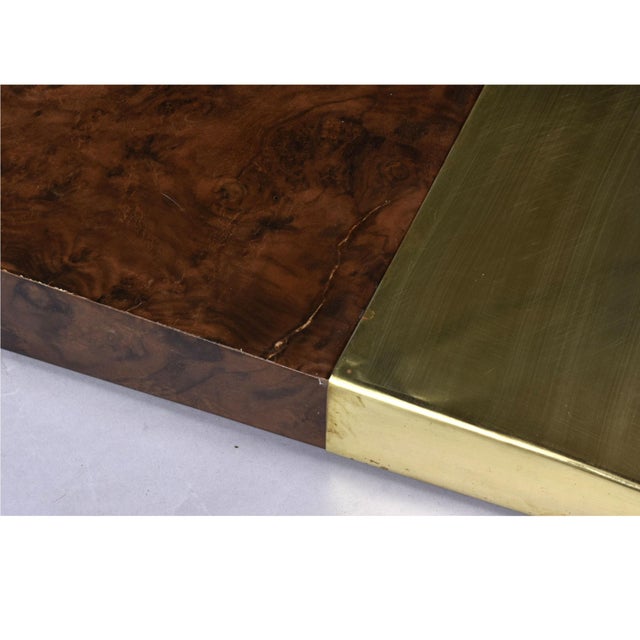 Aries Sculptural Burl Wood Console With Brass Ends by St2 Furniture 2 Available For Sale - Image 14 of 14