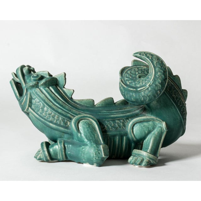 1940s Dragon Sculpture by Wilhelm Kåge For Sale - Image 5 of 14