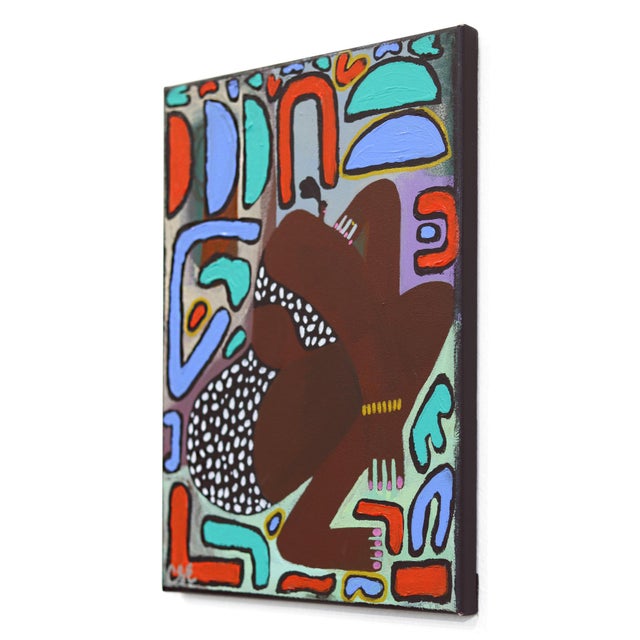 Art Deco Dreamgirl - Color Drenched Abstract Feminine Figurative Still Life Painting Original Artwork by Courtney Simone For Sale - Image 3 of 9