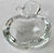 Transparent French Clear Crystal Art Glass Apple Dish by Vannes Le Chatel For Sale - Image 8 of 9