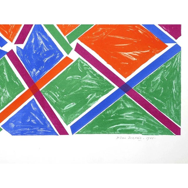 Image dimensions: 46.5 x 70.5 cm. This contemporary artwork is the Abstract Composition by Dorazio. A joyful color...