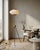 Brass Tripod Floor Lamp attributed to Svend Aage Holm Sørensen with Shade by Lars Eiler Schiøler, Denmark, 1960s For Sale - Image 6 of 7