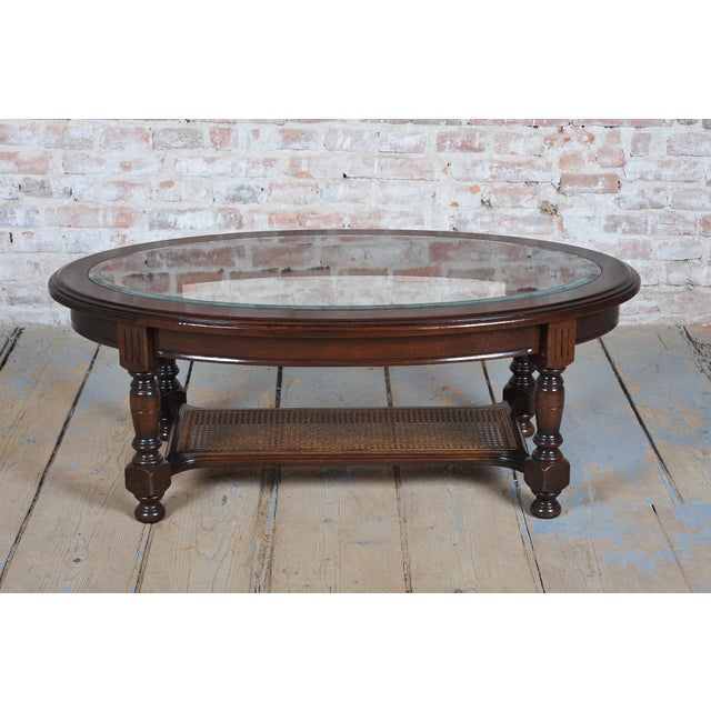 19th Century Czech Biedermeier Coffee Table in Beech and Walnut, 1890s For Sale - Image 5 of 11
