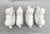 Ardalt Vintage White Ceramic Bow Napkin Rings — Coastal / Traditional / Hollywood Regency - Set of 4 For Sale - Image 4 of 9