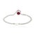 Contemporary Certified Minimalist 4.9 Ct Ruby Solitaire Bracelet in 925 Sterling Silver For Sale - Image 3 of 13