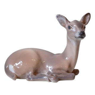 Mid 20th Century Porcelain Deer by Dahl Jensen, Denmark For Sale