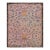 1850s Antique Chinese Floral Square Coral Textile Art Flat Weave Rug For Sale