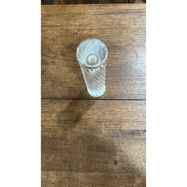 Orrefors Sweden Crystal Swirl Bud Vase For Sale - Image 4 of 5