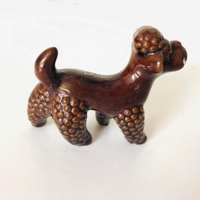 Vintage Ceramic Poodle Dog Figurine For Sale - Image 4 of 6