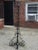 Fabulous French wrought iron floor lamp. In the style of Spanish Mission, this floor lamp is elegant and highly practical....