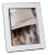 Nappa Leather Photo Frame, White & Gray- 8" x 10" For Sale