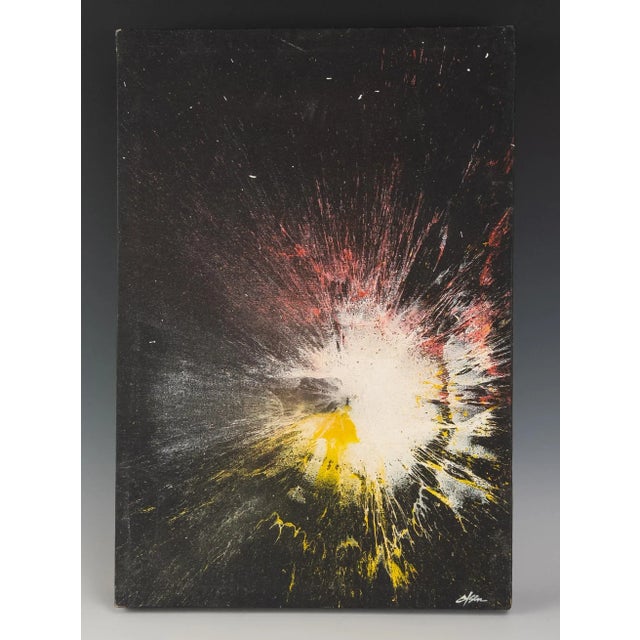 Abstract Paul Olsen Original Abstract Painting "Explosion #20" Fire Cracker Series – Vintage Expressionist Modern Art For Sale - Image 3 of 9