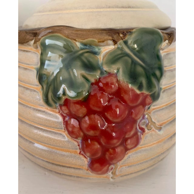 Vintage Majolica Beehive Canisters - Set of 3 For Sale - Image 4 of 5