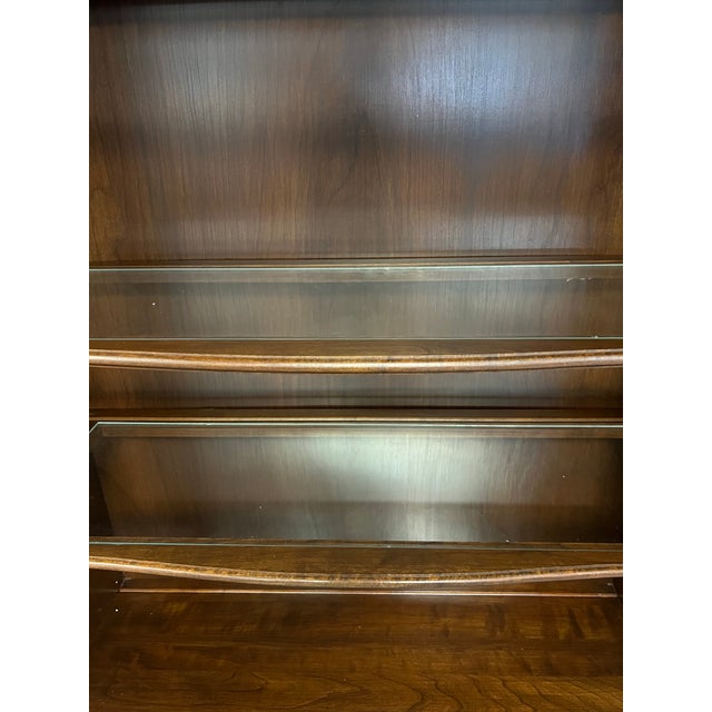 Ethan Allen Georgian Court Cherry Display Cabinet For Sale - Image 10 of 11