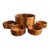 Mid Century Teak Wood Salad Bowls Set- 5 Pieces For Sale