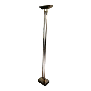 Gun Metal and Brass Floor Lamp