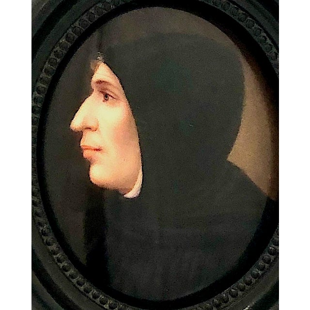Renaissance Portrait of Girolamo Savonarola Painted on Porcelain, After Fra Bartolomeo For Sale - Image 3 of 5
