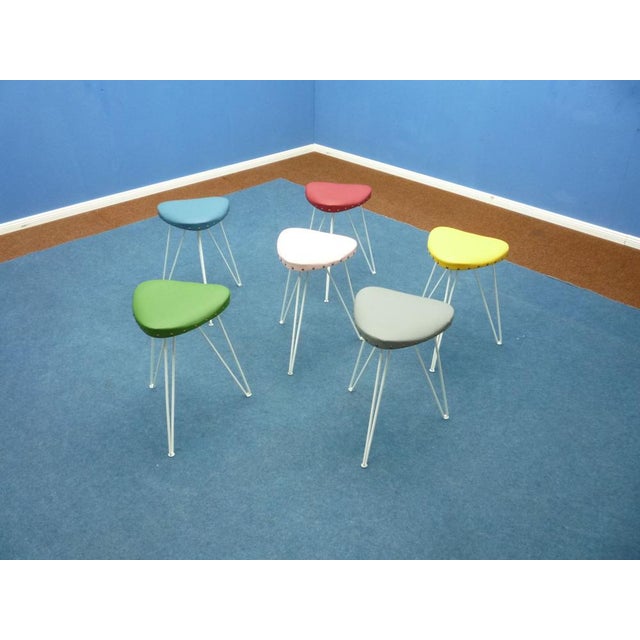 Very rare is this stool set from Rohde Germany. The stools go perfectly with the Rohde house bar from the 1950s. All 6...