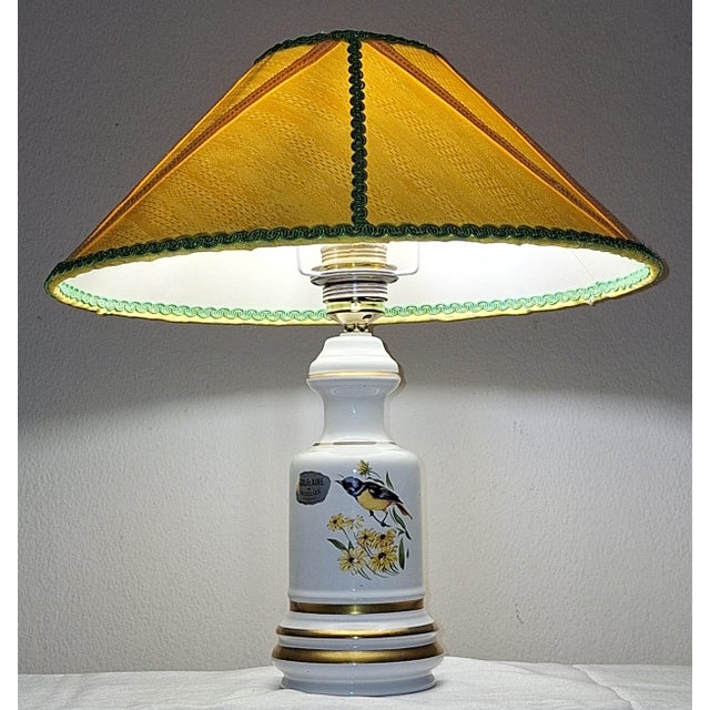 1970s Vintage Belgian Table Lamp with White Porcelain Base, 1970s For Sale - Image 5 of 10