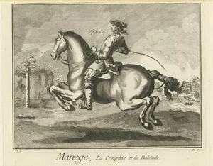 Ballotade Horse Riding, 1765, Copper Engraving on Paper