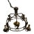 Early 20th Century European French/English Country Style Iron Chandelier With Brass Animals For Sale