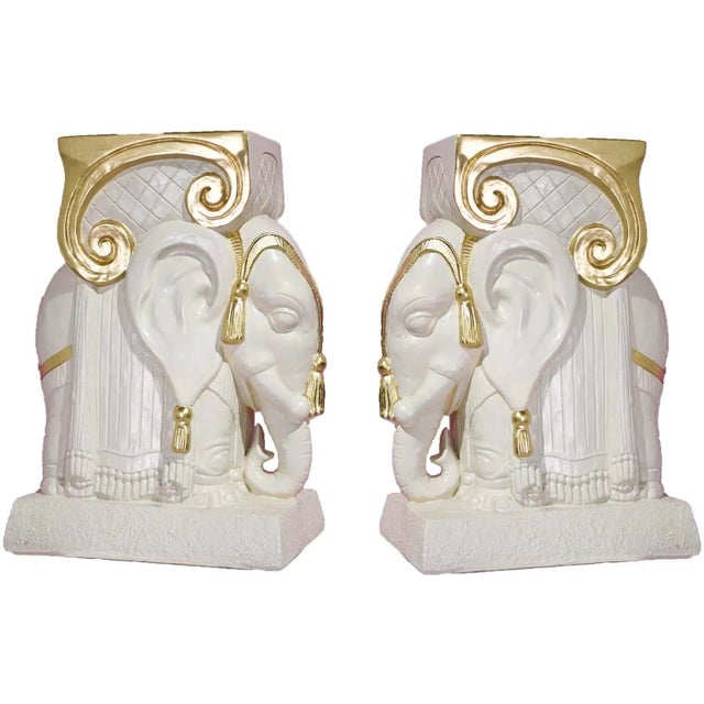 Vintage Ceramic Elephant Tables a Pair - Newly Refinished For Sale - Image 10 of 10