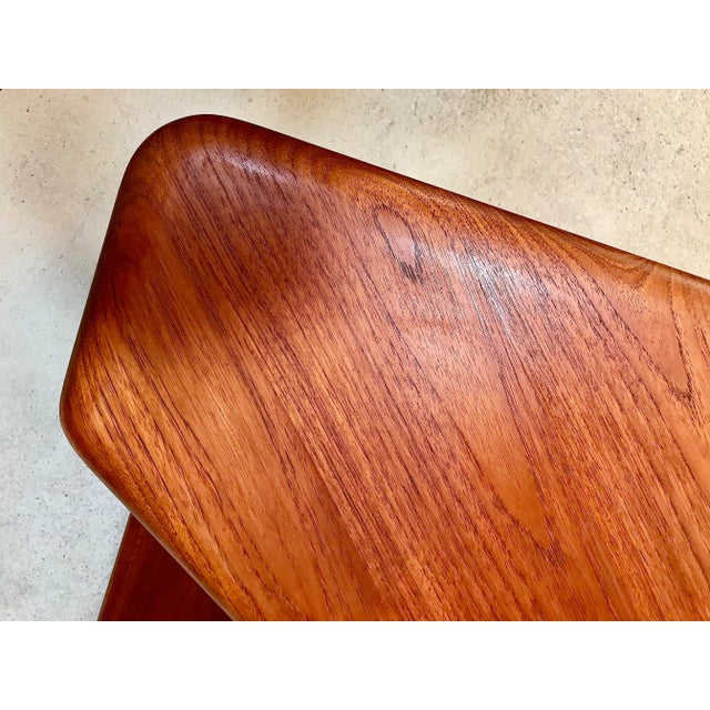 Brown Mid-Century Danish Solid Teak 2-Level Side Table by Peter Hvidt & Orla Mølgaard-Nielsen for France & Søn, 1960s For Sale - Image 8 of 18