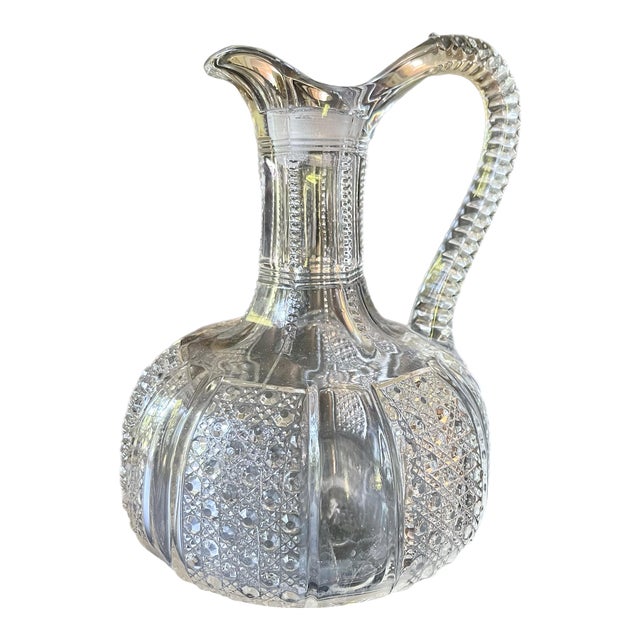 19th C. American Brilliant Glass Carafe For Sale