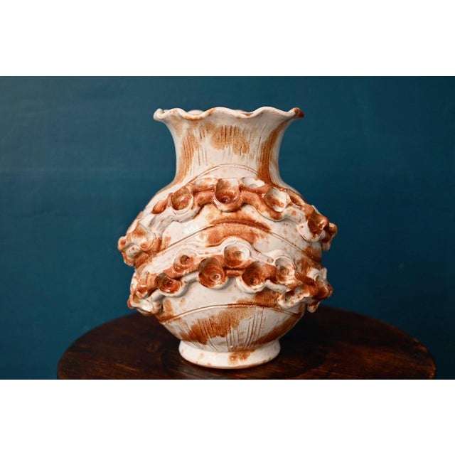 Brutalist Studio Vase in Glazed Ceramic, Italy, 1960s For Sale - Image 10 of 12