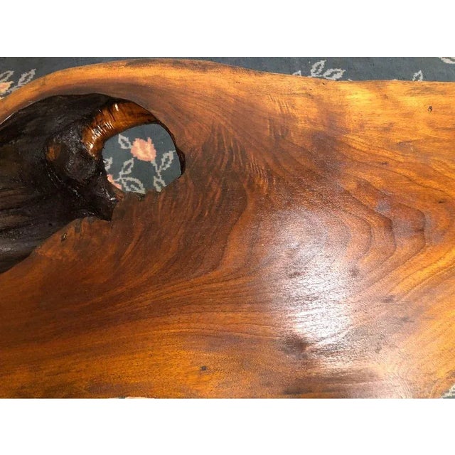 Mid 20th Century Free Edge Walnut Cocktail Table For Sale - Image 4 of 18