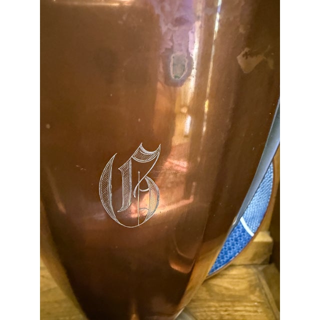 1930s 1930s Beautiful Art Deco Copper Percolator, Creamer and Sugar Set For Sale - Image 5 of 12
