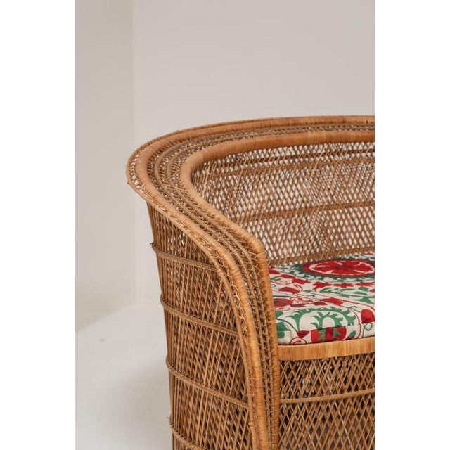 Swedish Woven Rattan Lounge Set, 1970s, Set of 4 For Sale - Image 9 of 13