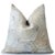 Farmhouse Luxury Silver Metallic Honeycomb Genuine Cowhide Pillow 18x18 | Handmade Designer Leather Cushion For Sale - Image 3 of 7