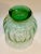 Emerald Vintage Art Deco Green Glass Ribbed Vase For Sale - Image 8 of 11