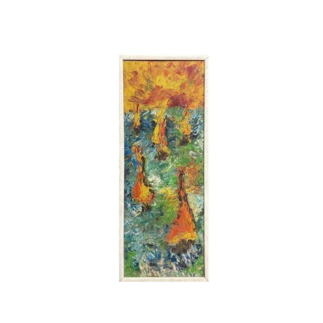 Mid-Century Florentine Oil on Board Painting – Italian Vintage Art For Sale - Image 4 of 4