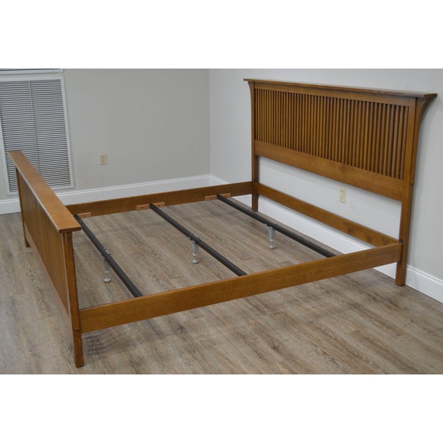 Stickley Mission Collection Oak King Size Spindle Bed Chairish