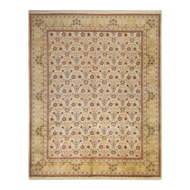 Mogul Collection Hand-Knotted Area Rug - Ivory 8' 1" x 10' 2" For Sale